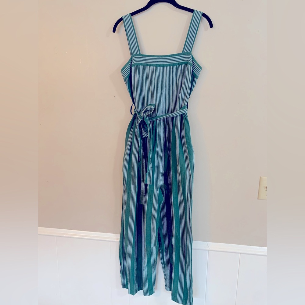 Payal Pratap Calypso Stripe Jumpsuit green size 4